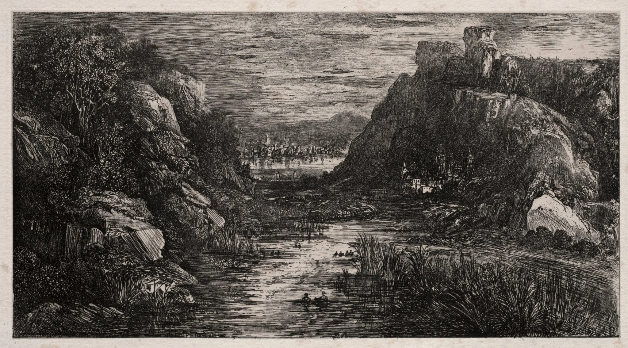 The Distant City, by Rodolphe Bresdin, 1868
