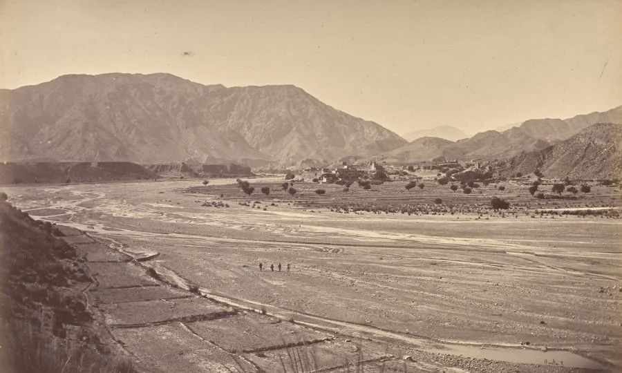Kadm Villages and Pass, Left of Jumrood, by John Burke, 1870