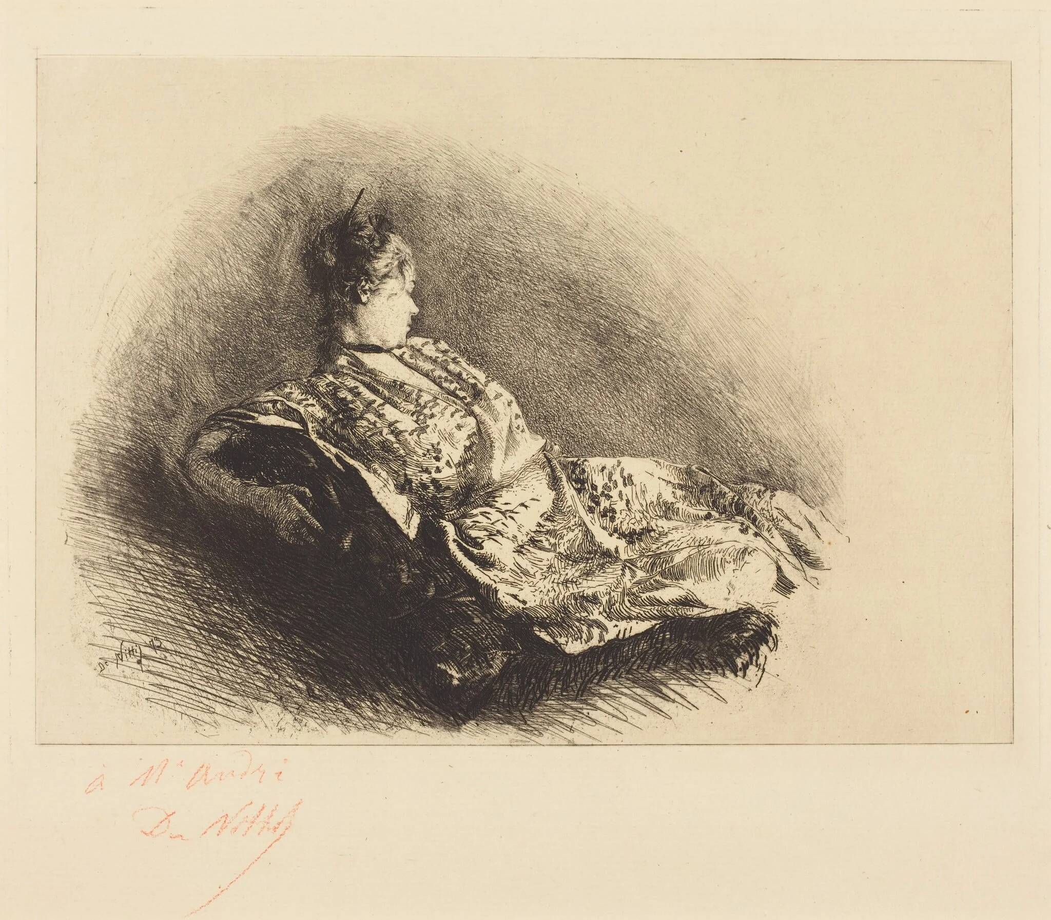 The Dancer Holoke-GO-Zen, by Giuseppe De Nittis, ink, 1873