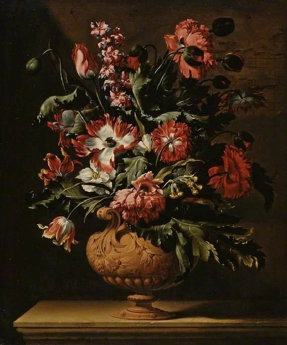 A vase of flowers, by Simon Pietersz Verelst, oil, 1696