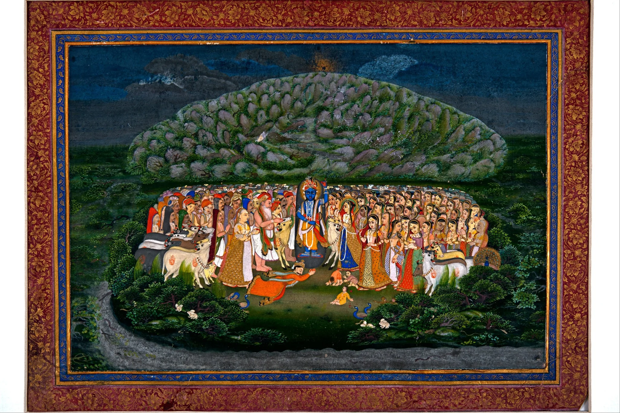 Krishna Lifting Mount Govardhan, by Unknown, unspecified