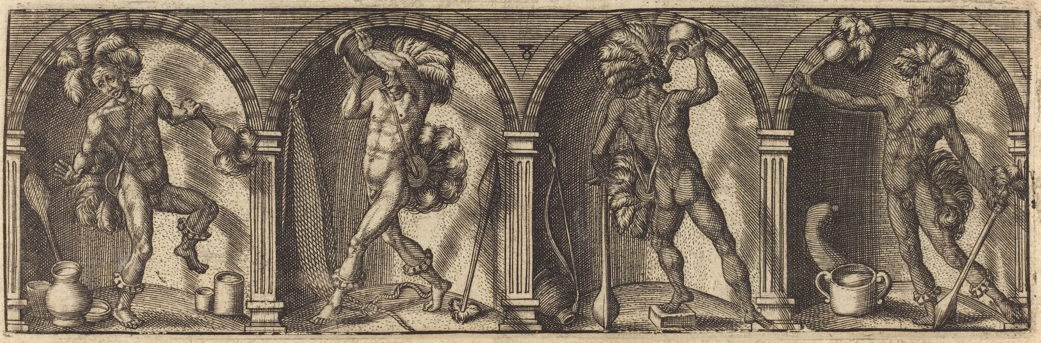 Les divers pourtraicts et figures VIII, by Master AD, ink, 1600