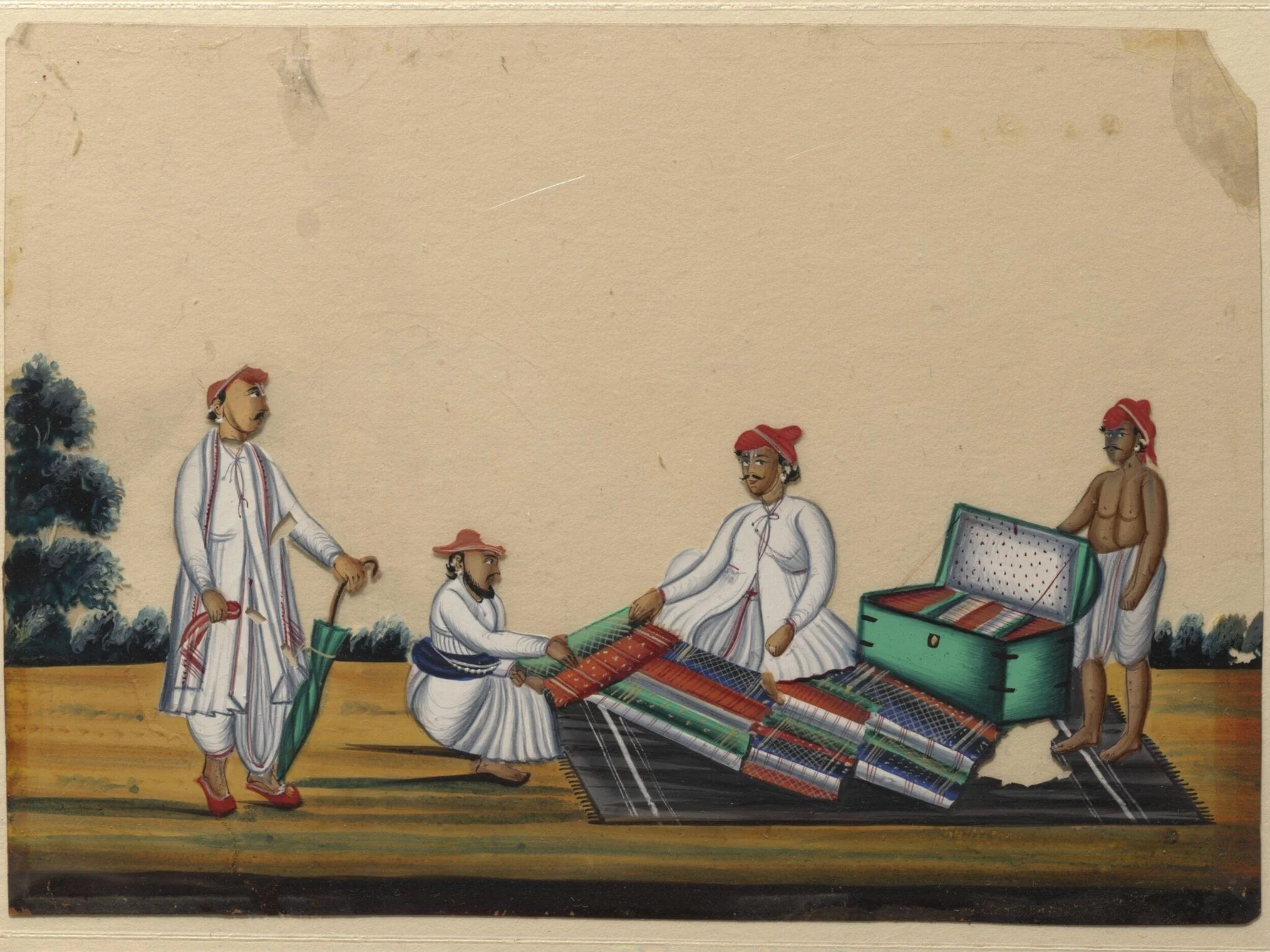 A cloth-seller, by Unknown, paint, 1860