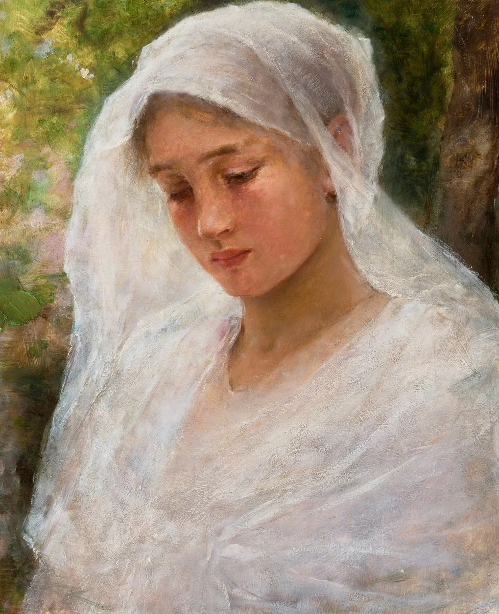 First Communion, by Ottó Baditz, oil, 1898