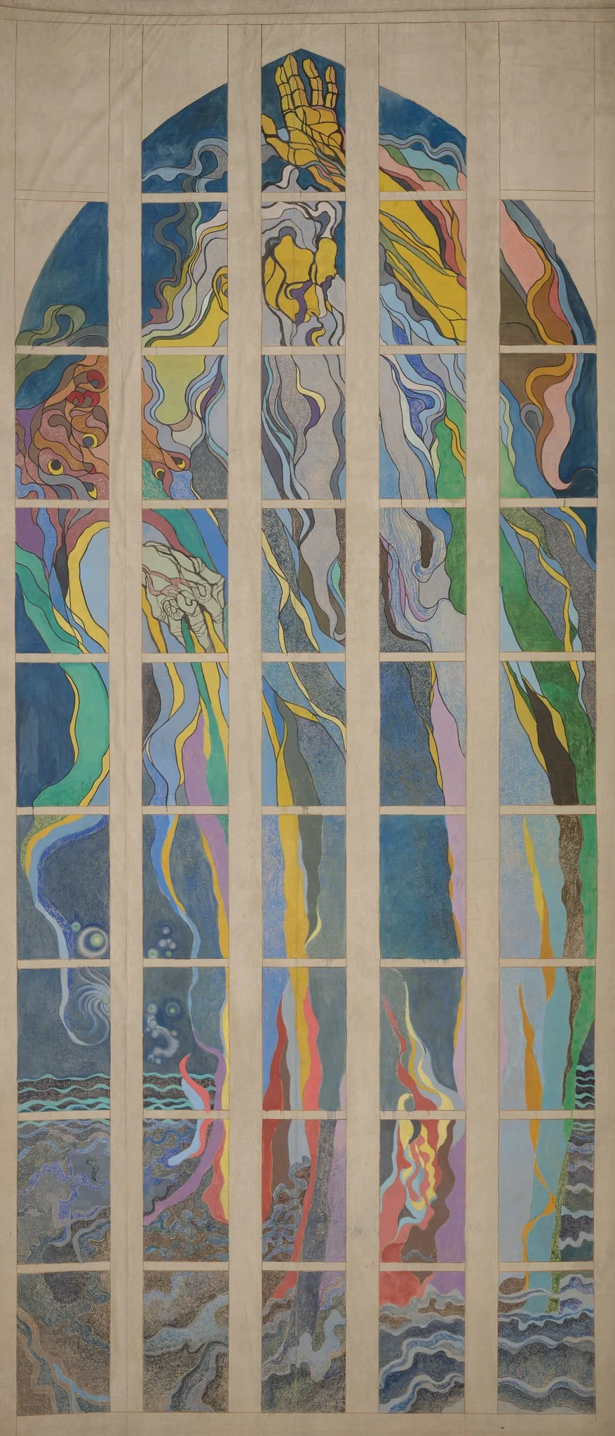 God the Father. Design to the Stained-Glass Window for the Franciscan Church in Krakow