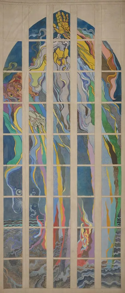 God the Father. Design to the Stained-Glass Window for the Franciscan Church in Krakow