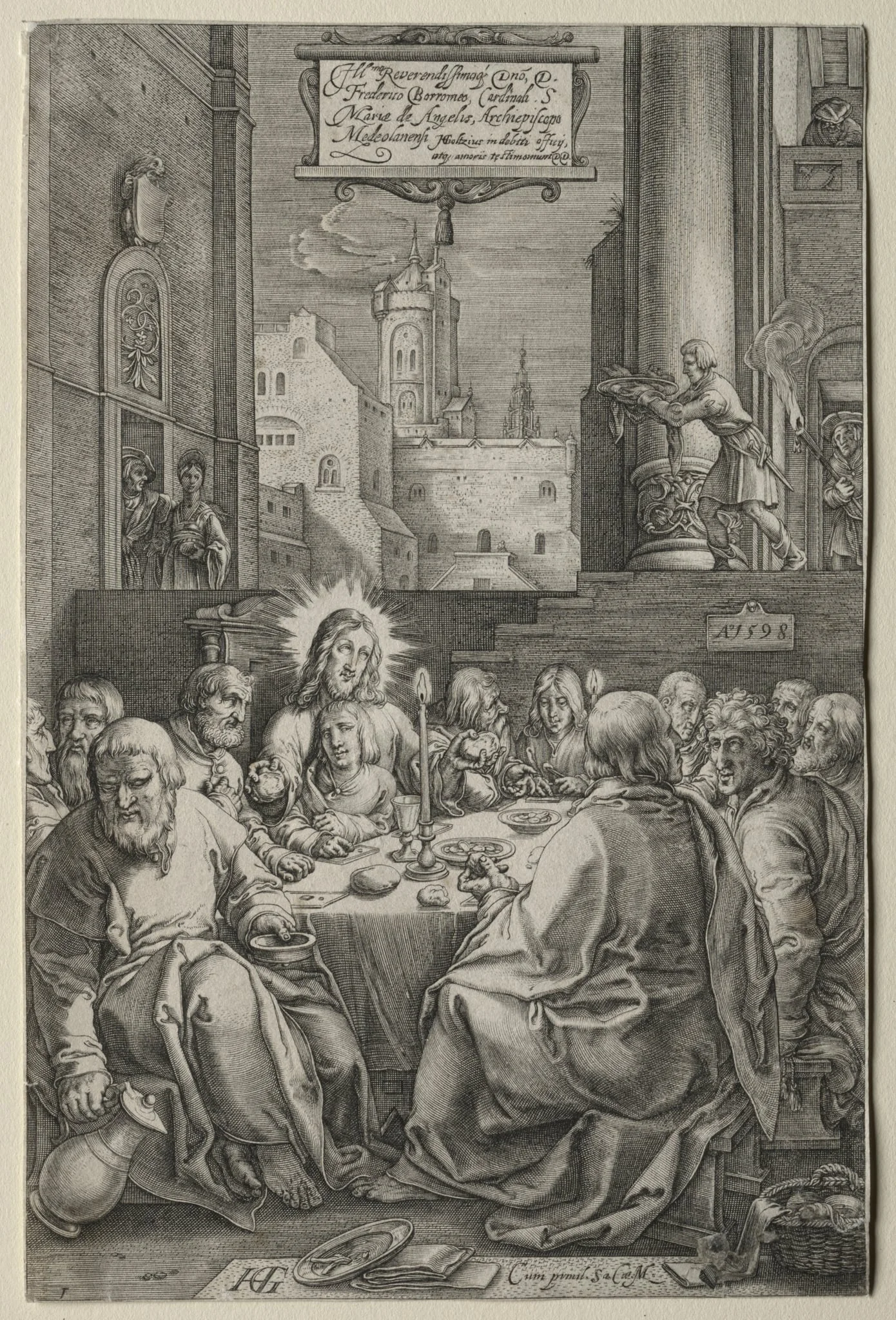 The Passion: The Last Supper, by Hendrik Goltzius, 1598