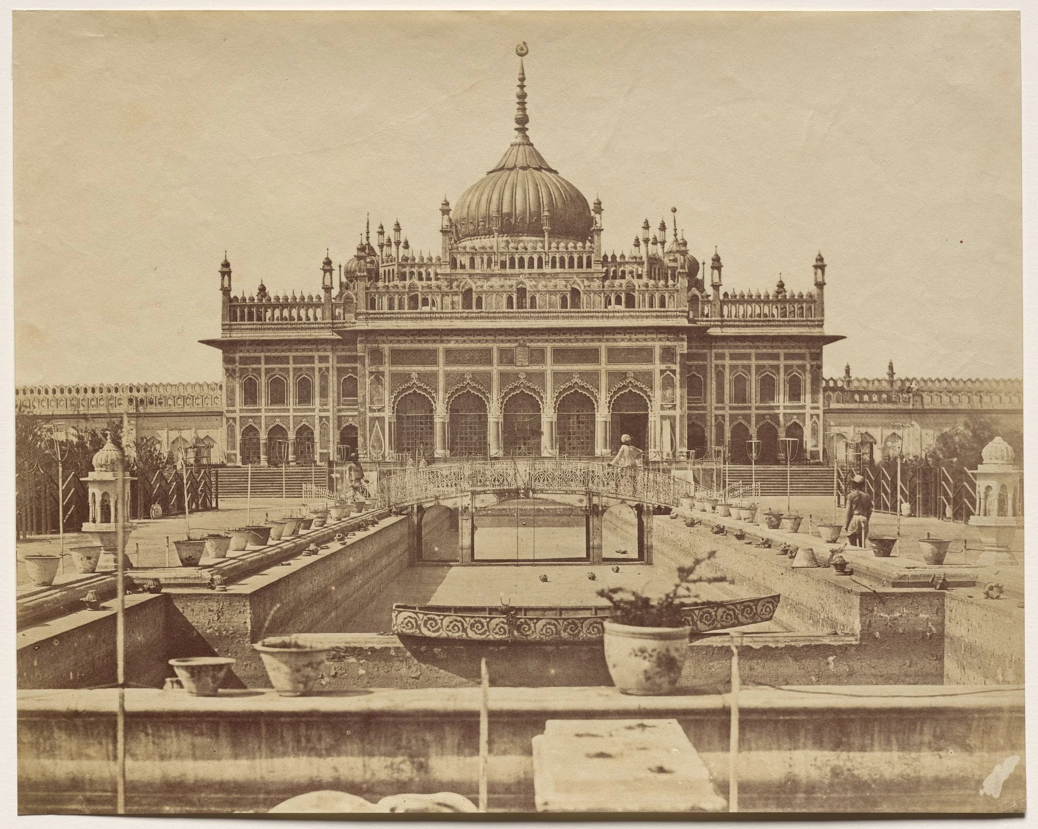The Hoseinabad Emambara and the Tomb of Mahomed Ally Khan, by Felice A. Beato, 1858