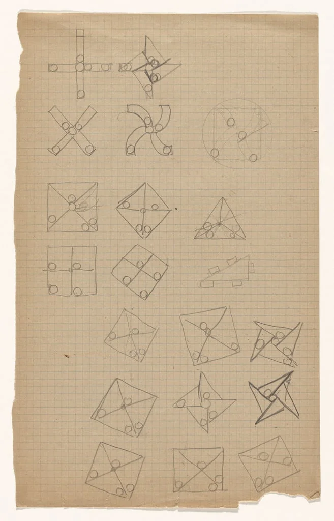 Untitled, by Aleksandr Rodchenko, graphite, 1922