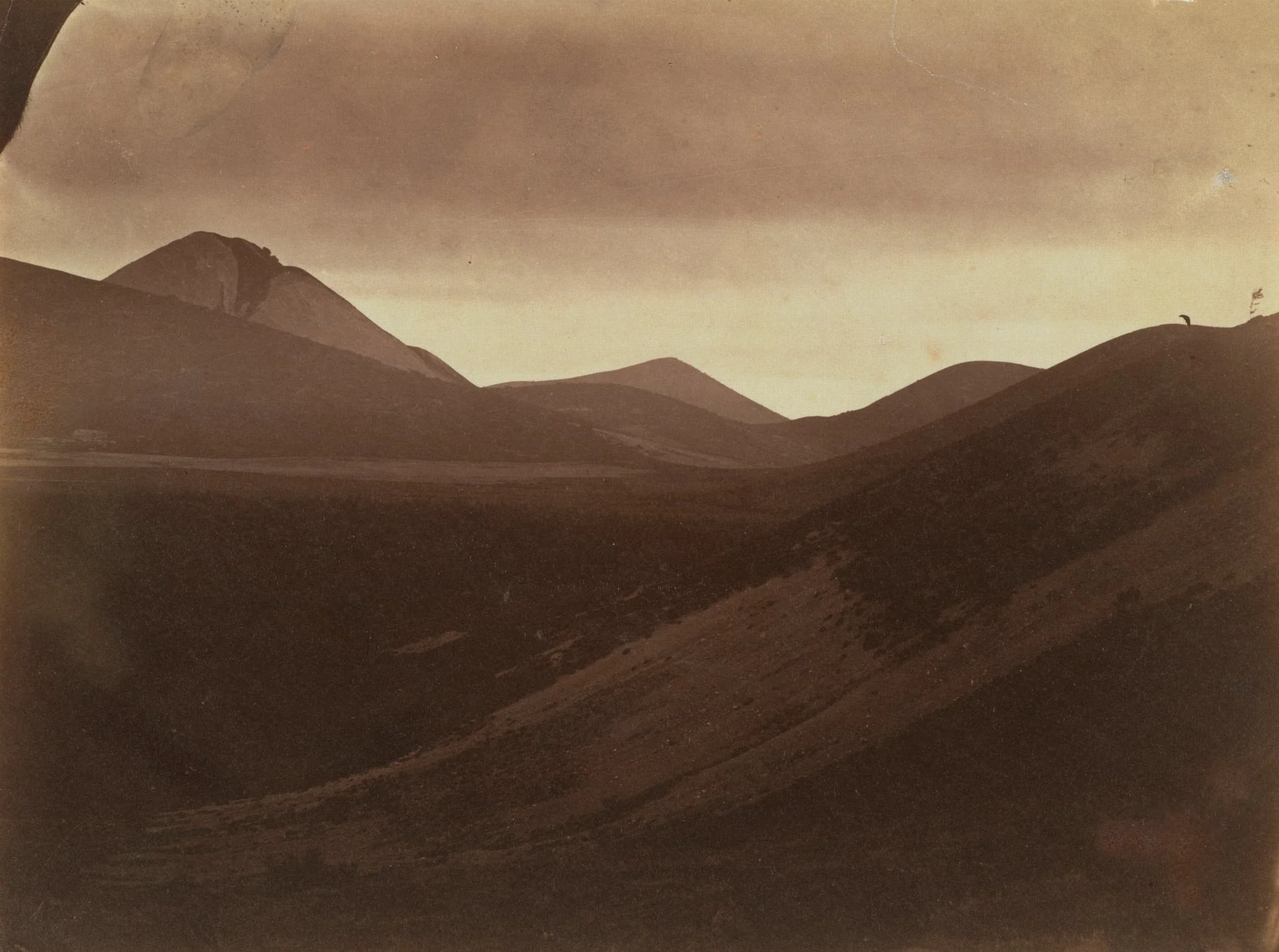 Dark Landscape with Hills, by Frank Chauvassaignes, 1857
