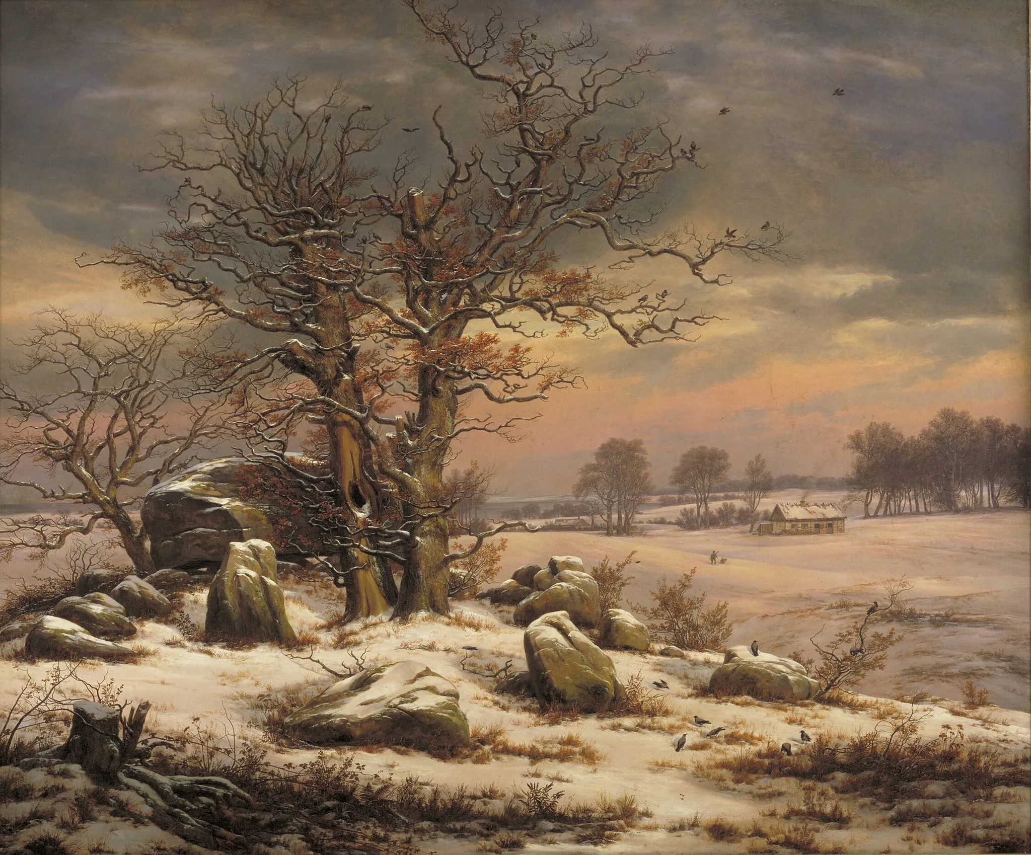 Winter Landscape near Vordingborg, Denmark, by Unknown, unspecified, 1829