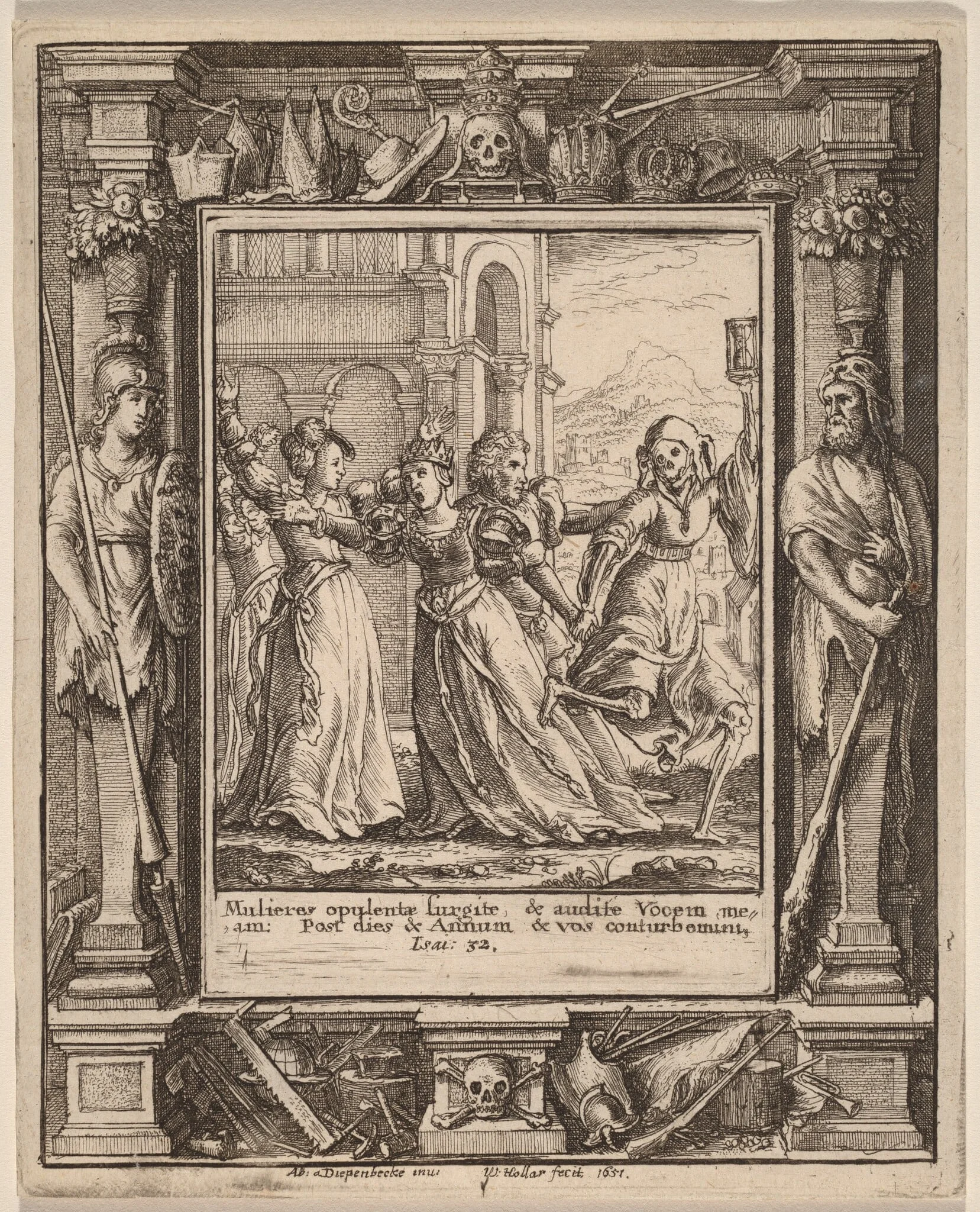 Queen, by Wenceslaus Hollar, ink, 1651
