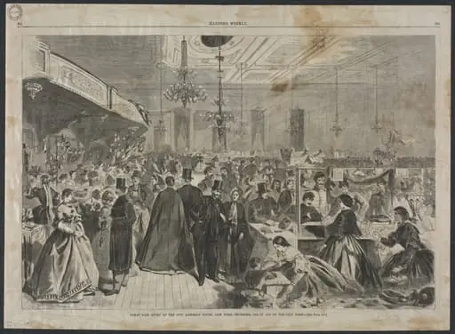 Great Fair Given at the City Assembly Rooms, New York, December, 1861, in Aid of the City Poor
