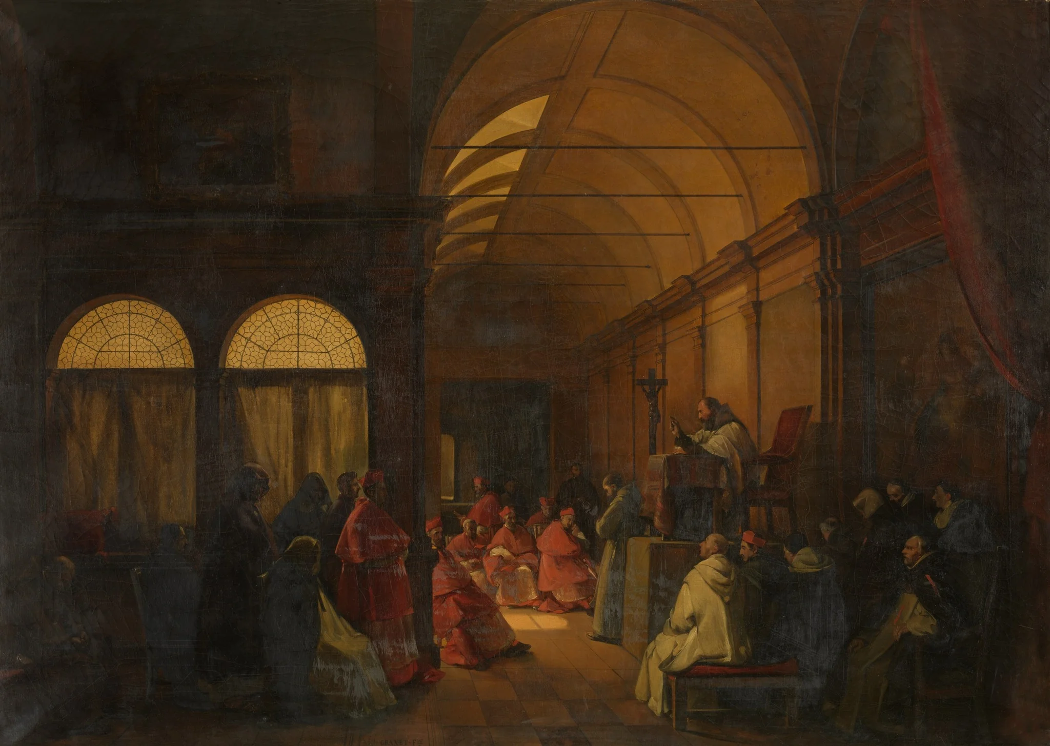 Before the Conclave, by François Marius Granet, oil, 1833