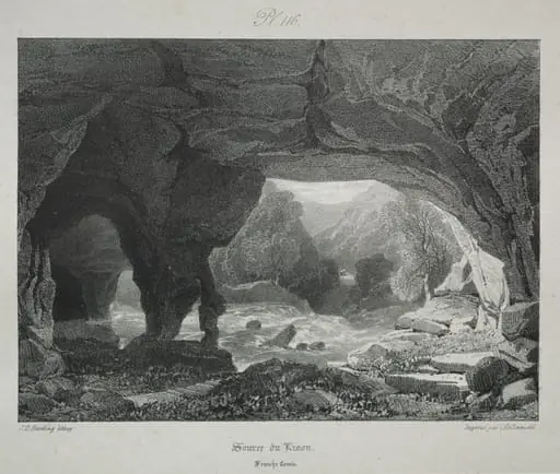 Voyages pittoresques et romantiques dans l'ancienne France.  Franche-Comté:  Source du Lison