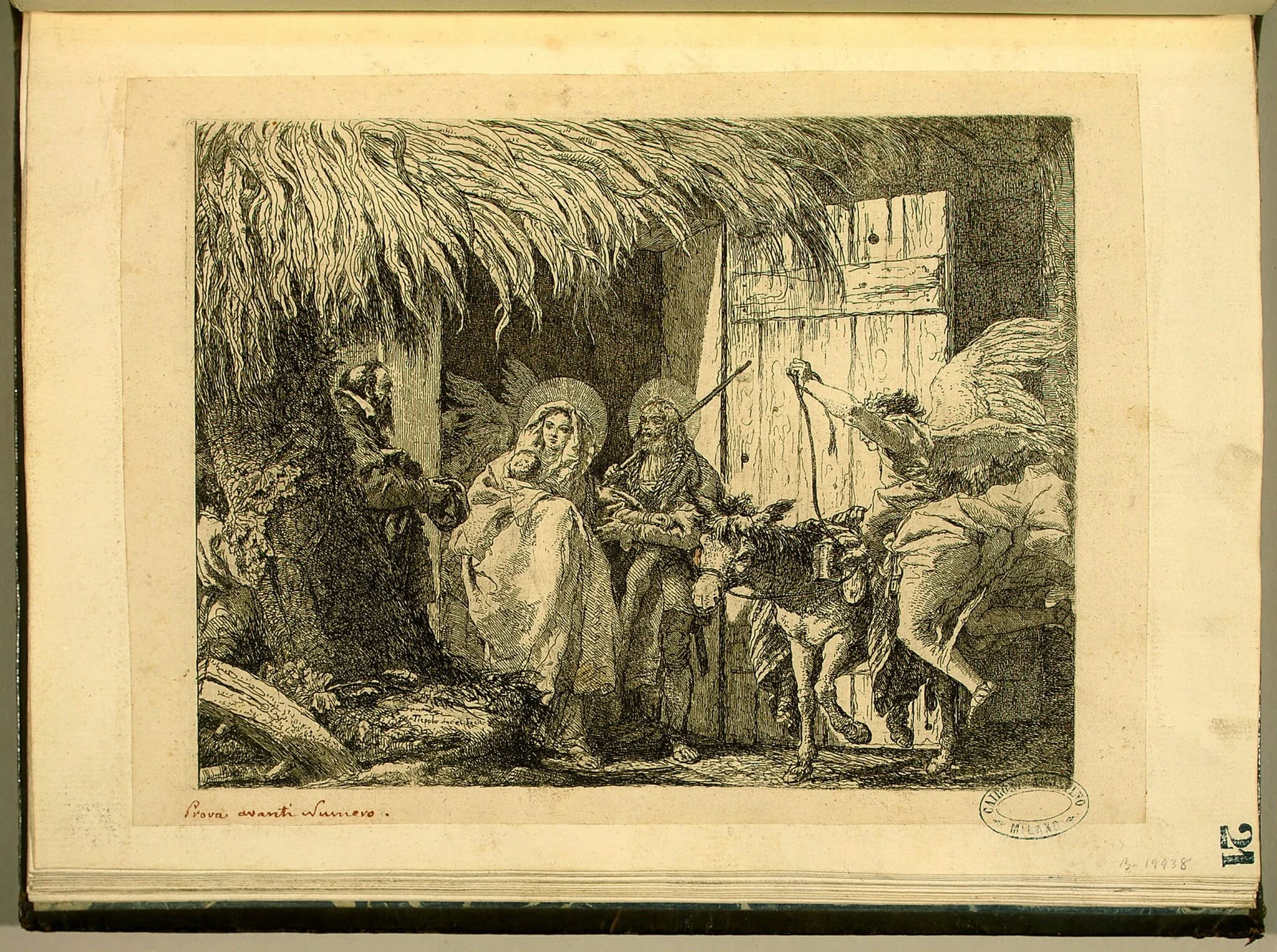 Joseph and Mary Prepare to Leave, by Giovanni Domenico Tiepolo, ink, 1753