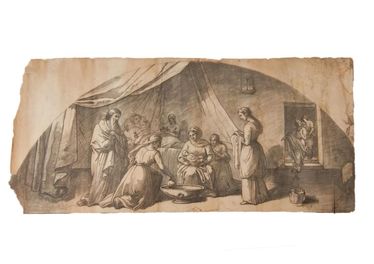 Botezul, by Gheorghe Tattarescu, 1867