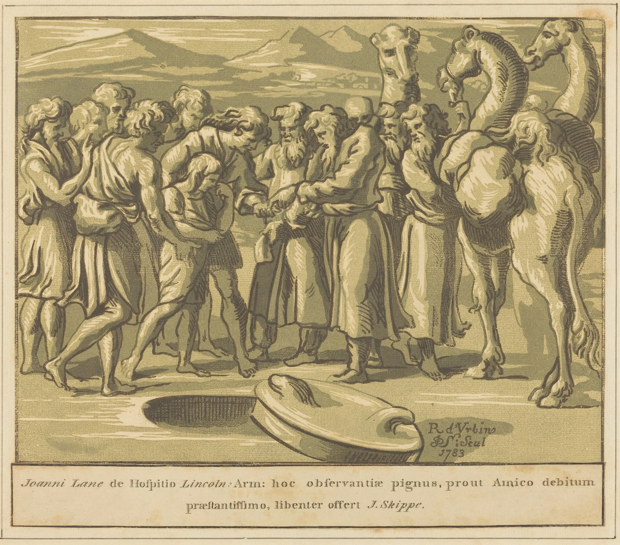 Joseph Sold into Slavery, by John Skippe, ink, 1783