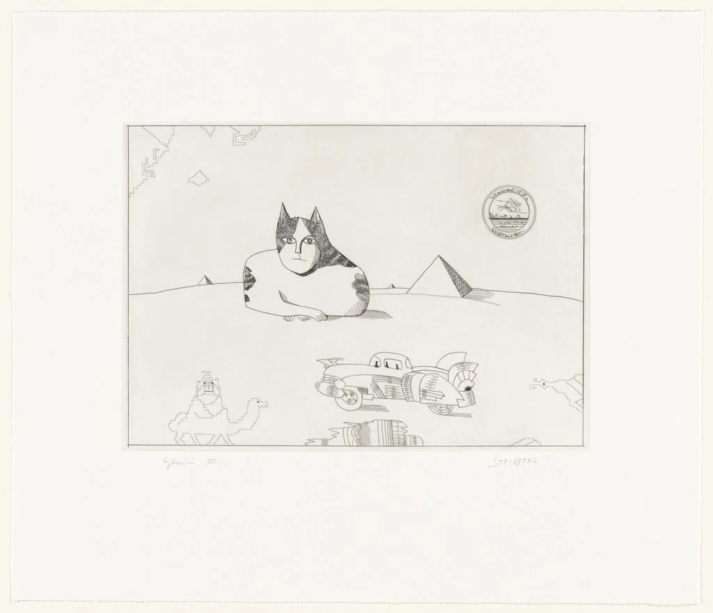 Untitled, by Saul Steinberg, ink, 1984