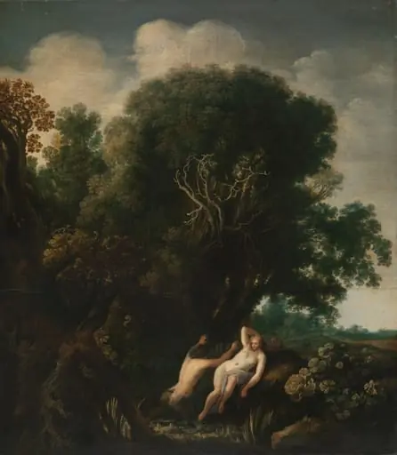 A Bathing Nymph Taken by Surprise by a Satyr