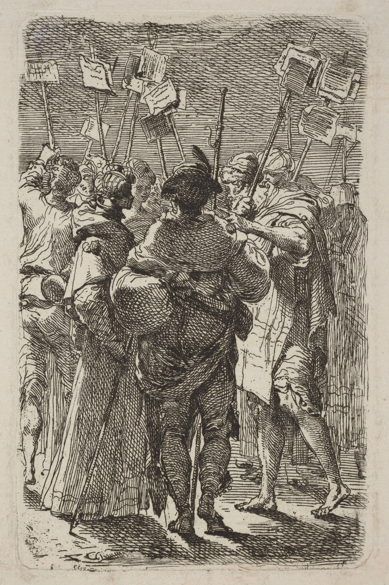The Pilgrims, by Gaetano Gandolfi, ink, 1775