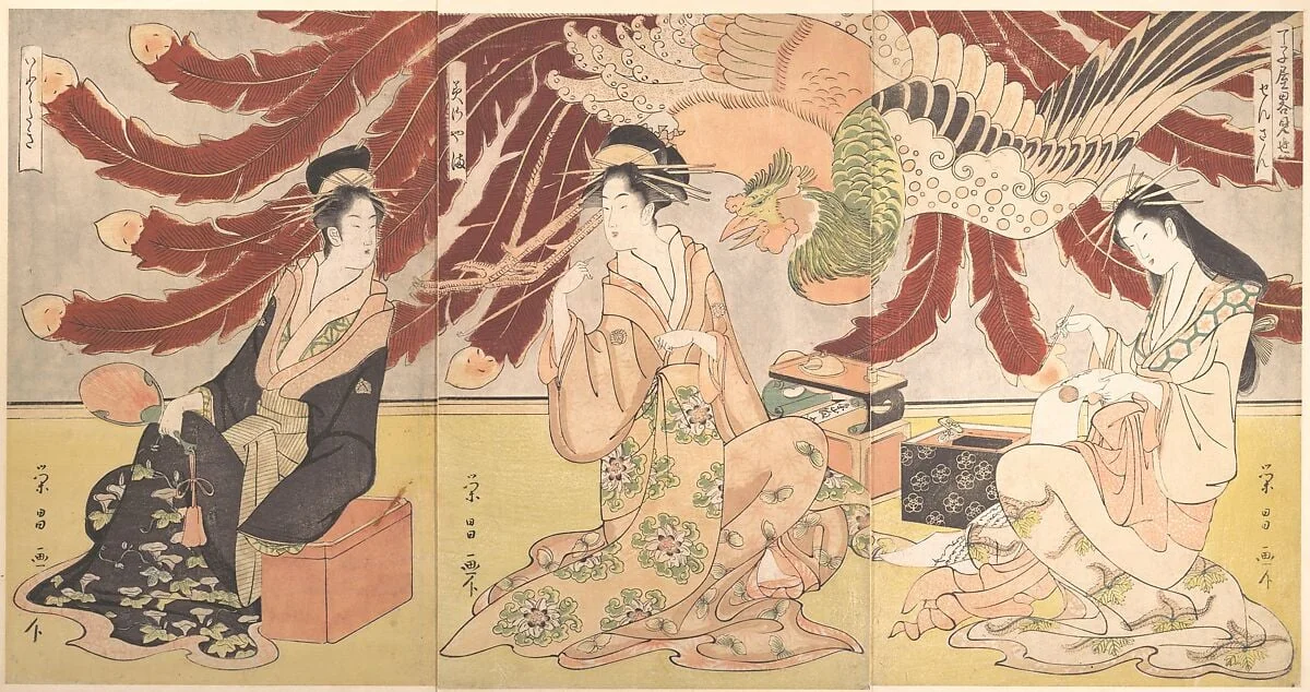 「丁子屋畧見世」|The Chōjiya Pleasure House by Day (Chōjiya hiru-mise), by Chōkōsai Eishō, ink, 1798