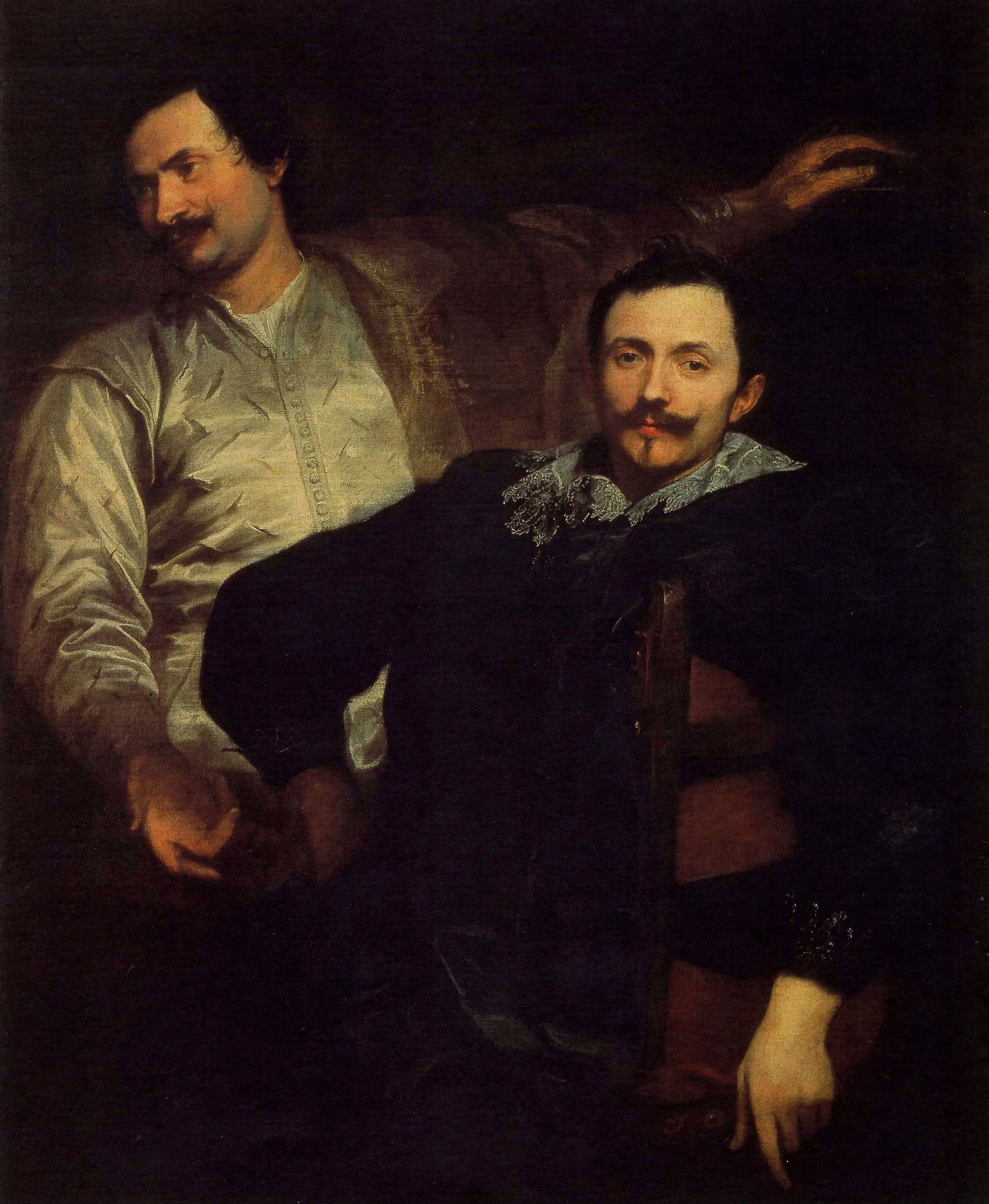 Double portrait of Cornelis and Lucas de Wael, by Anthony van Dyck, oil, 1627