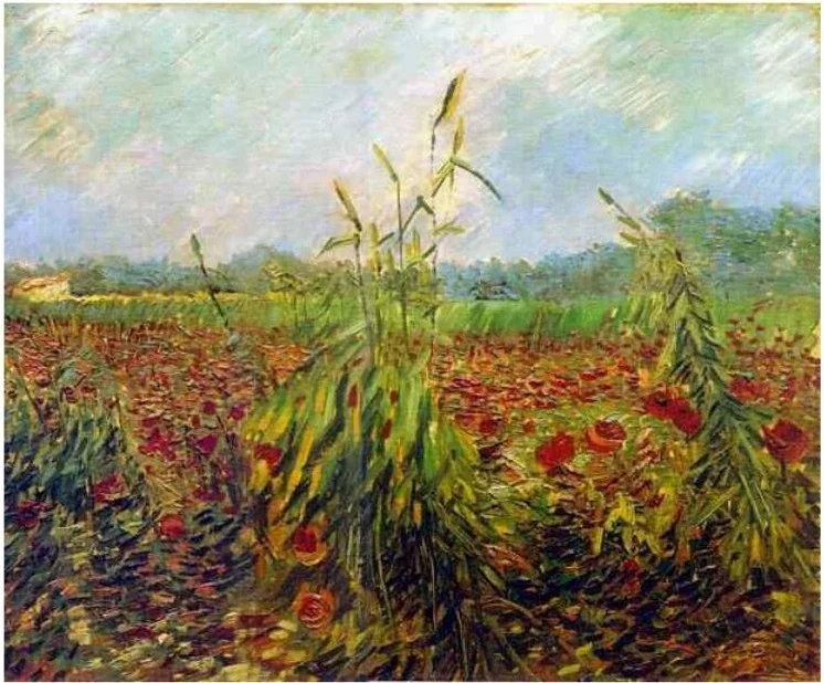 Green Ears of Wheat, by Vincent van Gogh, oil, 1888