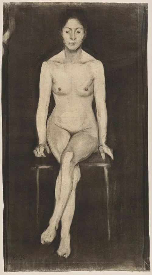 Seated Female Nude (Self-Portrait?), by Paula Modersohn-Becker, 1899