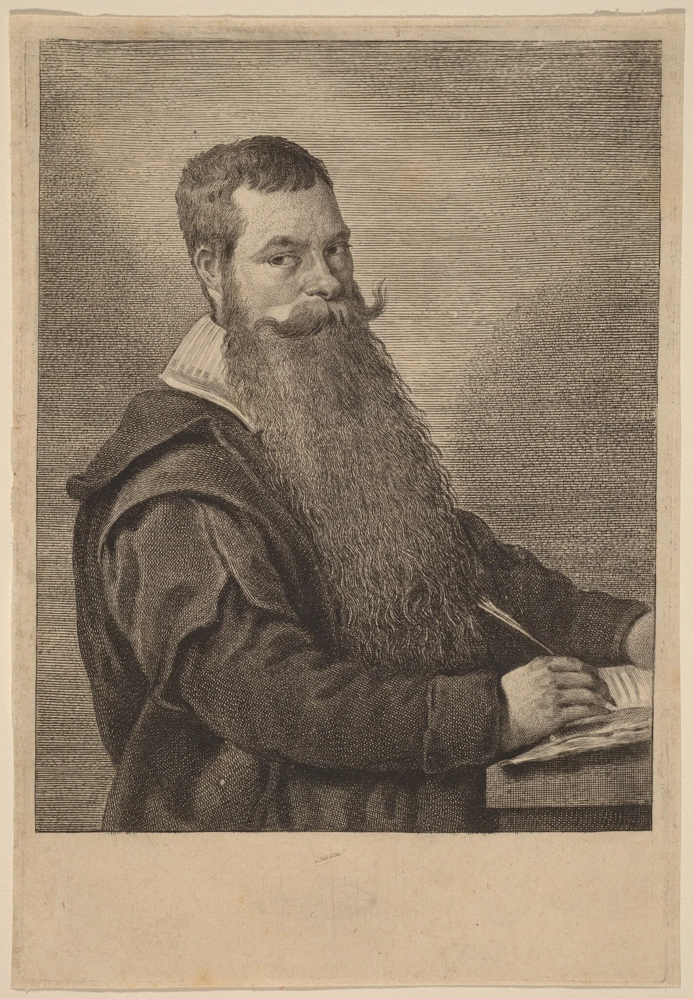Nicolas Bodding van Laer, by Jonas Suyderhoff, ink, 1639