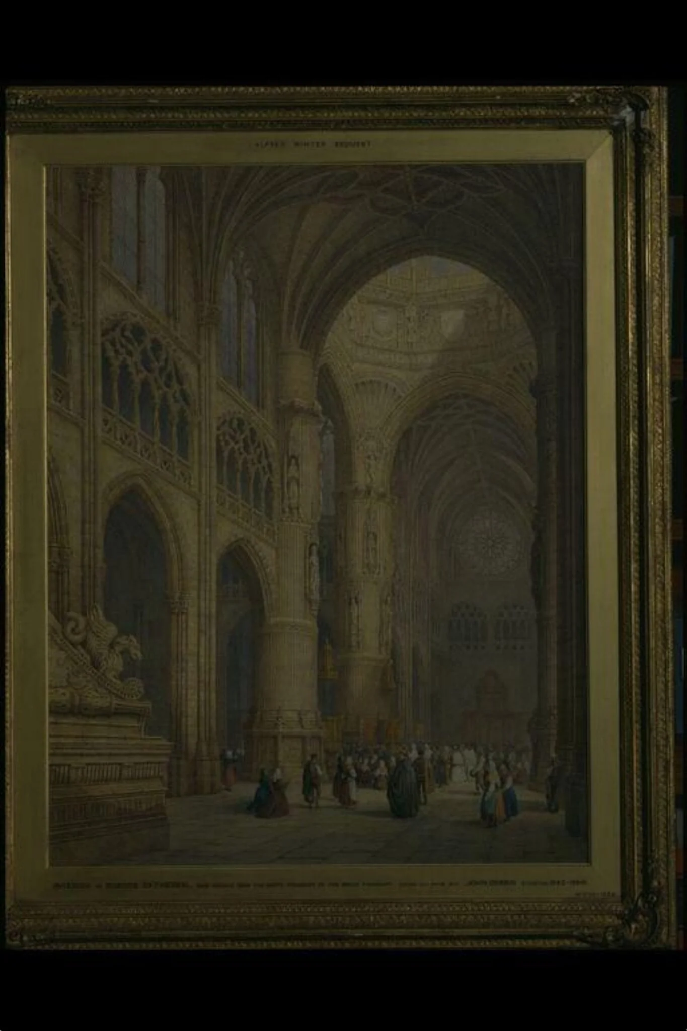 Interior of Burgos Cathedral, by John Dobbin, watercolor, 1874