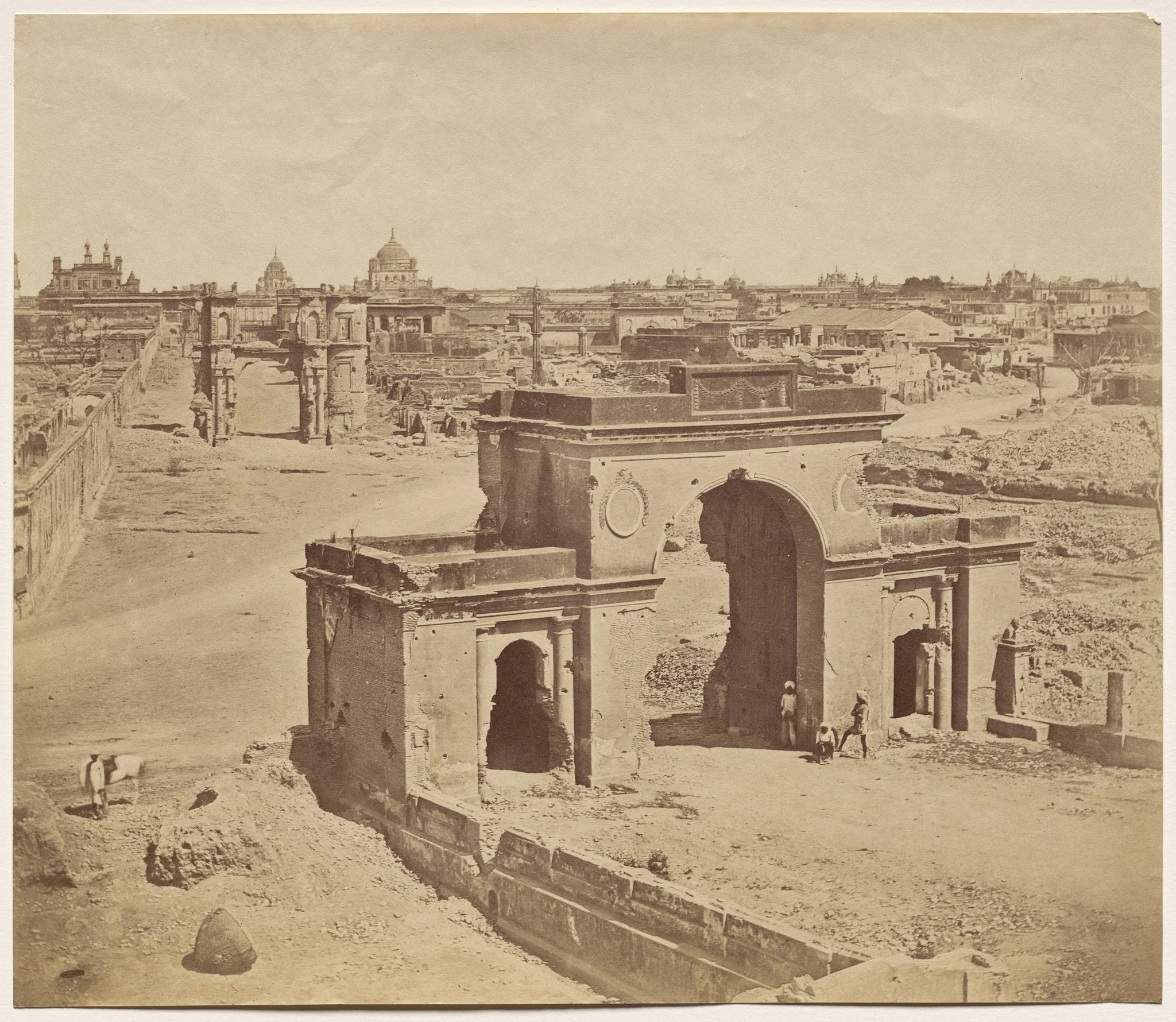 Bailee Guard Gate, Taken from the Inside, Showing the Clock Tower, by Felice A. Beato, 1858