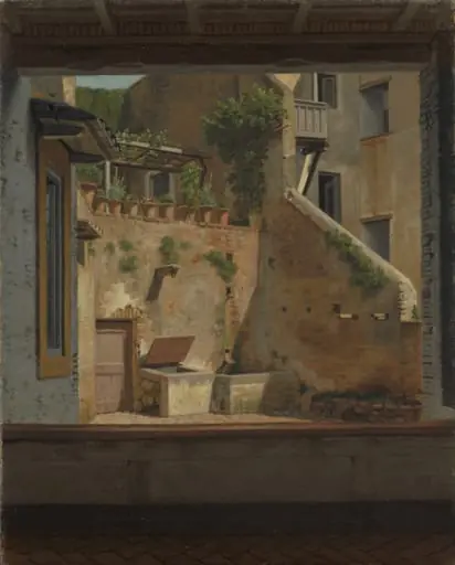 A Courtyard in Rome. Copy after Eckersberg