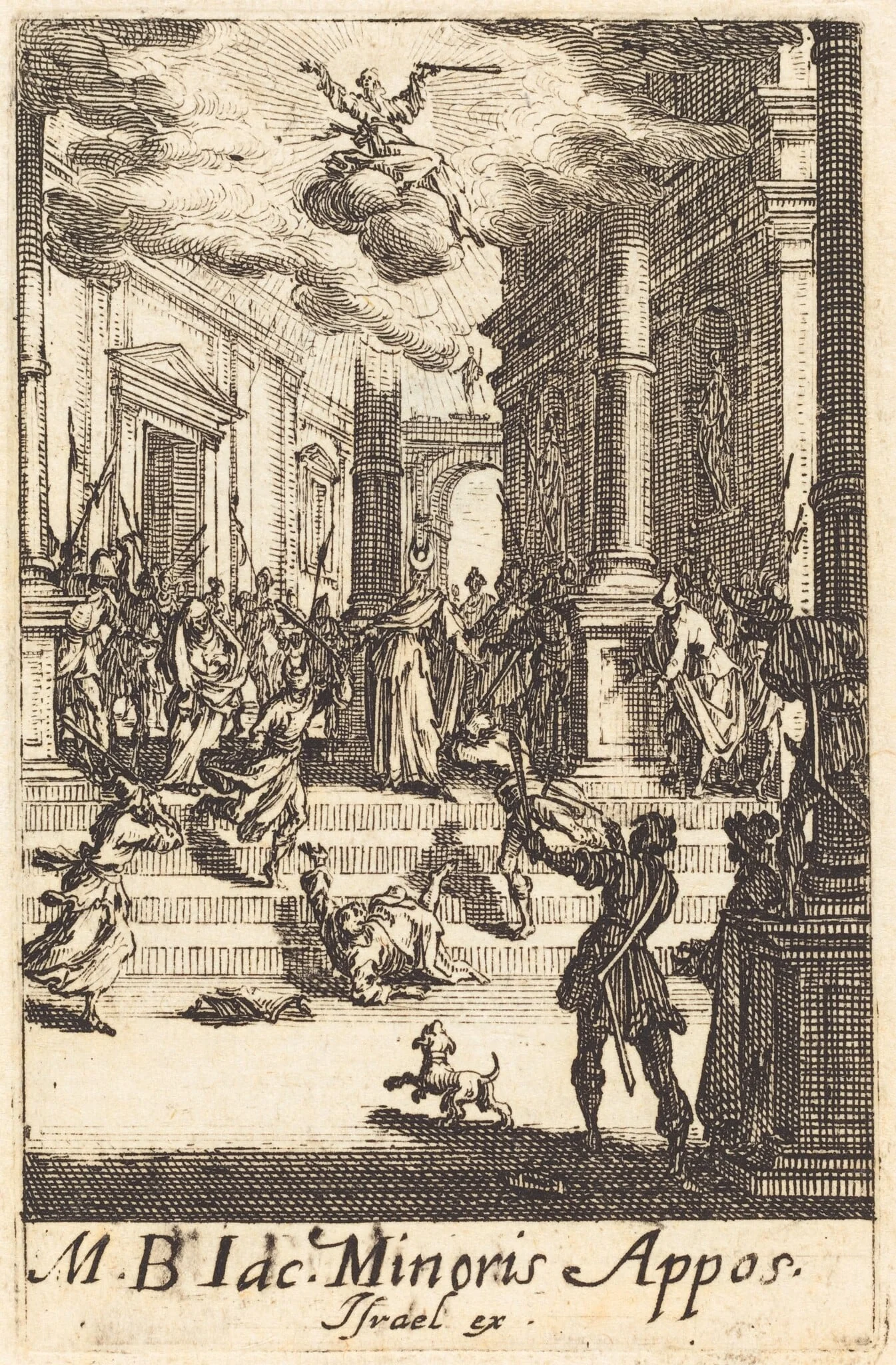 The Martyrdom of Saint James Minor, by Jacques Callot, ink, 1634