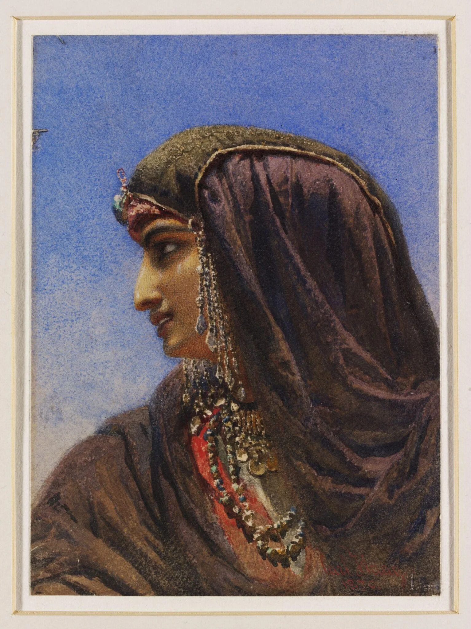 Head of an Egyptian Girl, probably a Bedouin