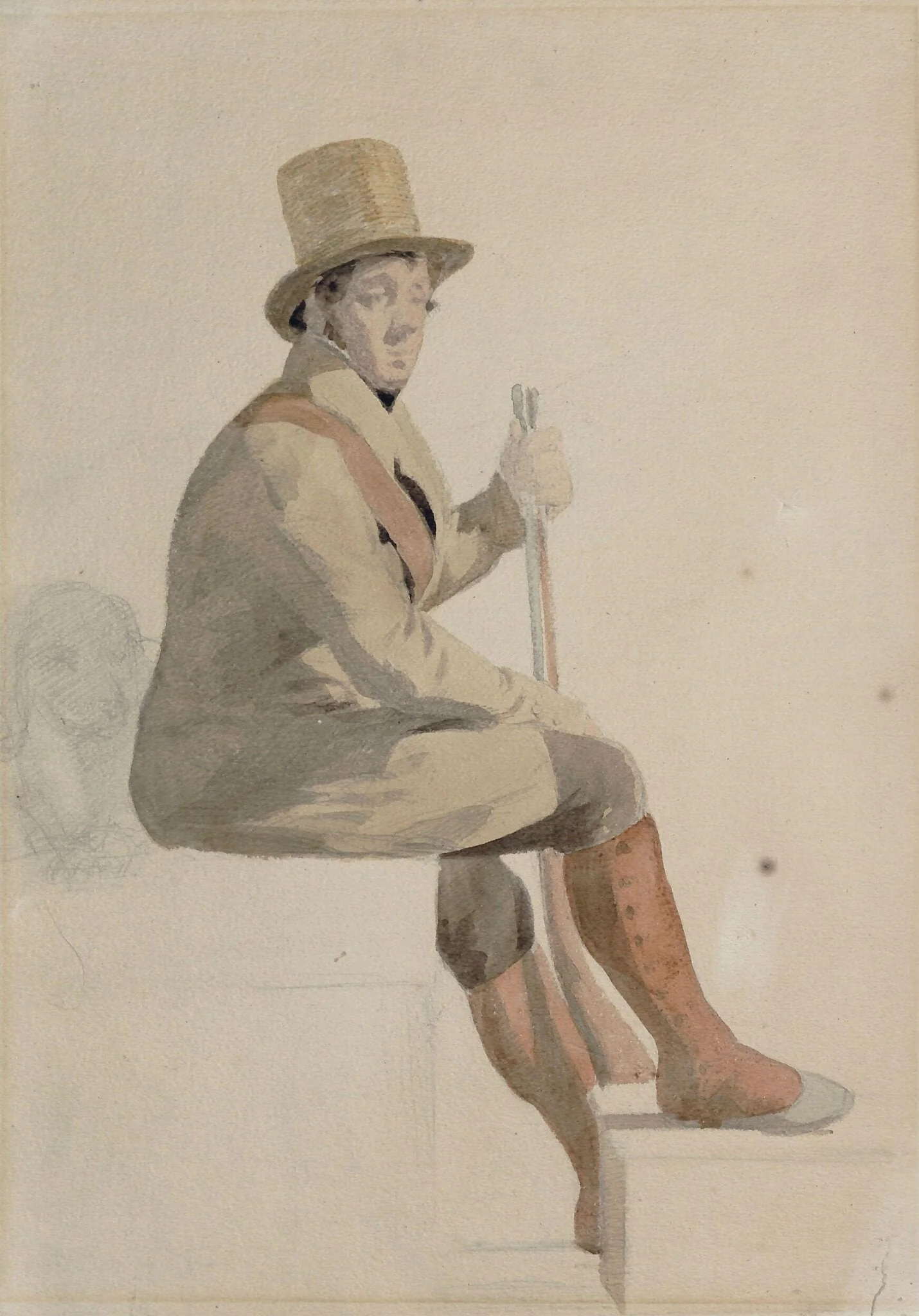 Seated Man with a Gun
