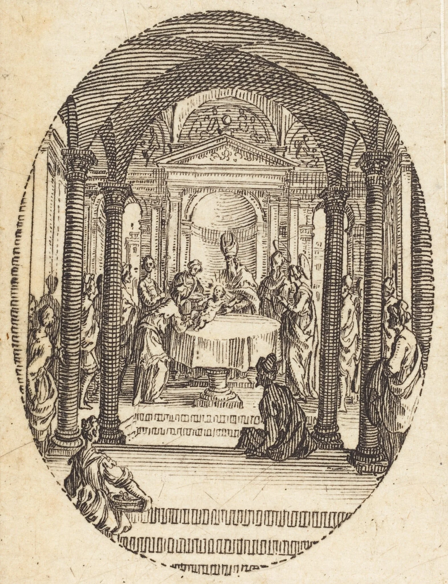 The Circumcision, by Jacques Callot, ink, 1631