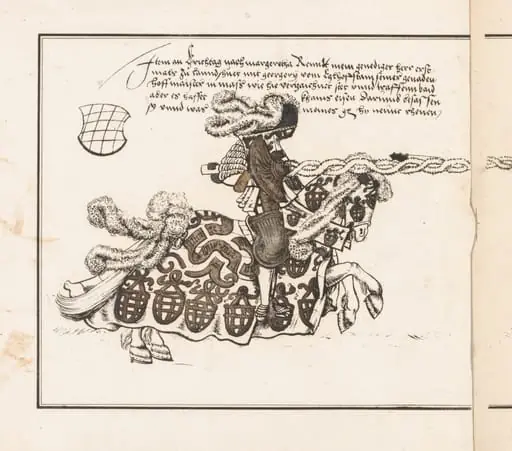 Book on Tournaments:  Jouster Facing Right