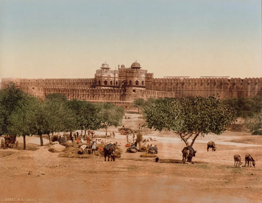 Agra. The Fort, by Photoglob Co., 1890
