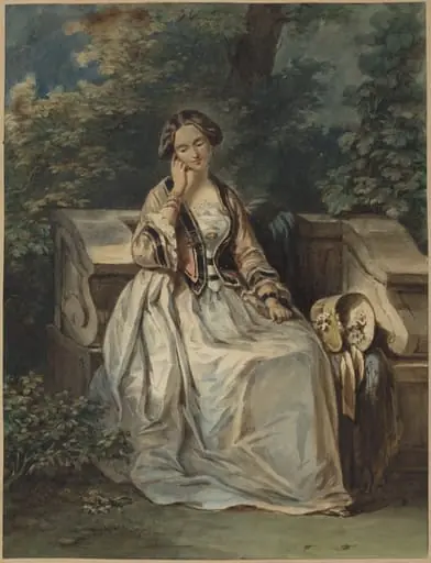 Woman Seated in a Bower