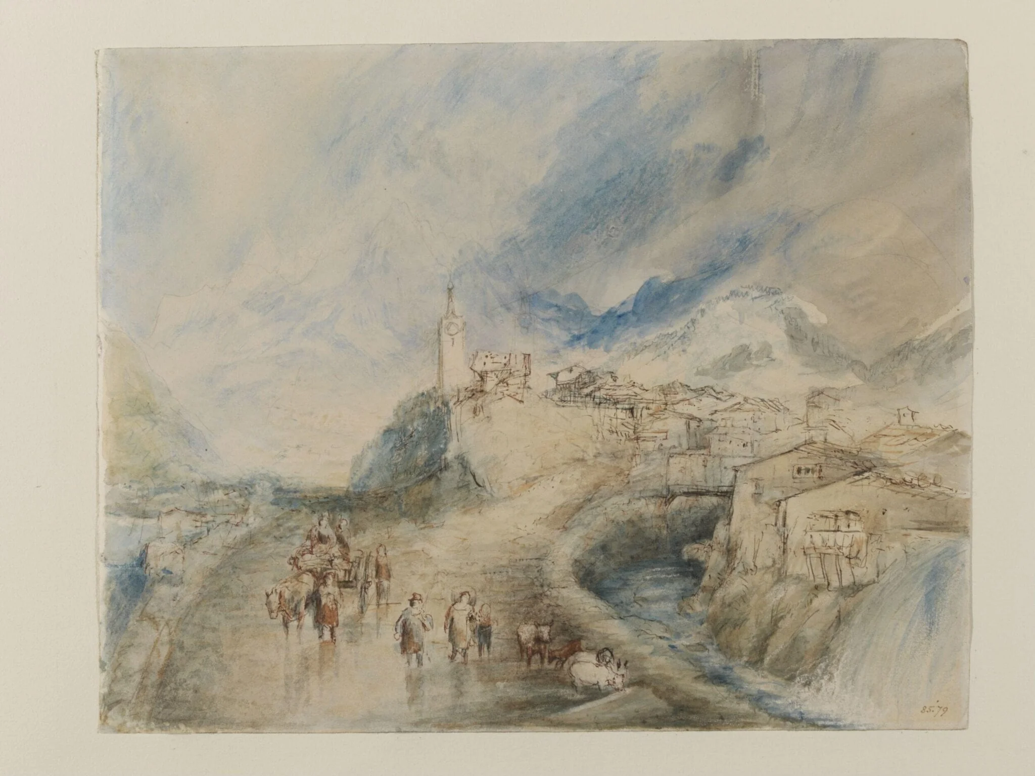 Italian town, by Joseph Mallord William Turner, watercolor, 1846