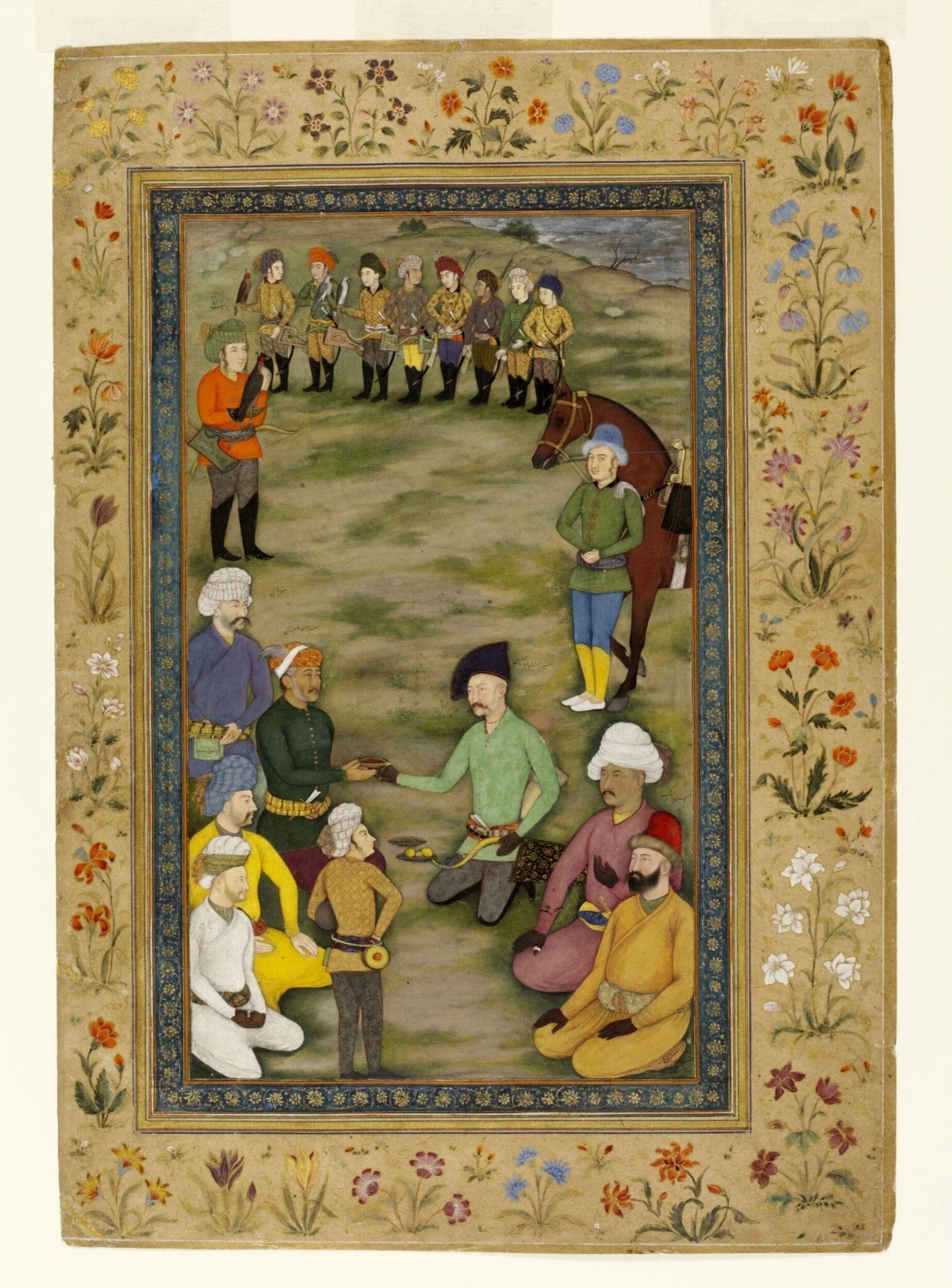 Shah Abbas and Khan Alam, by Unknown, paint, 1800