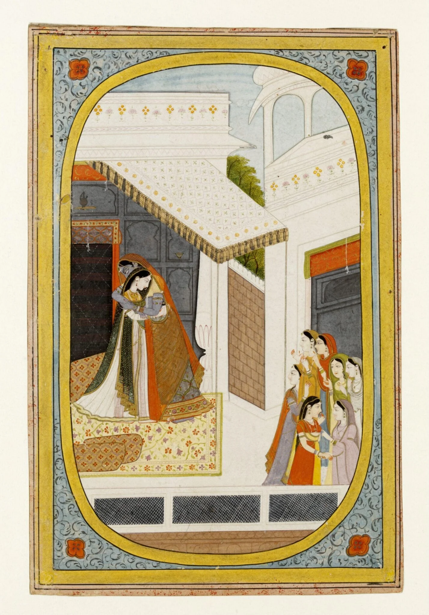 Krishna and Radha, by Unknown, paint, 1820