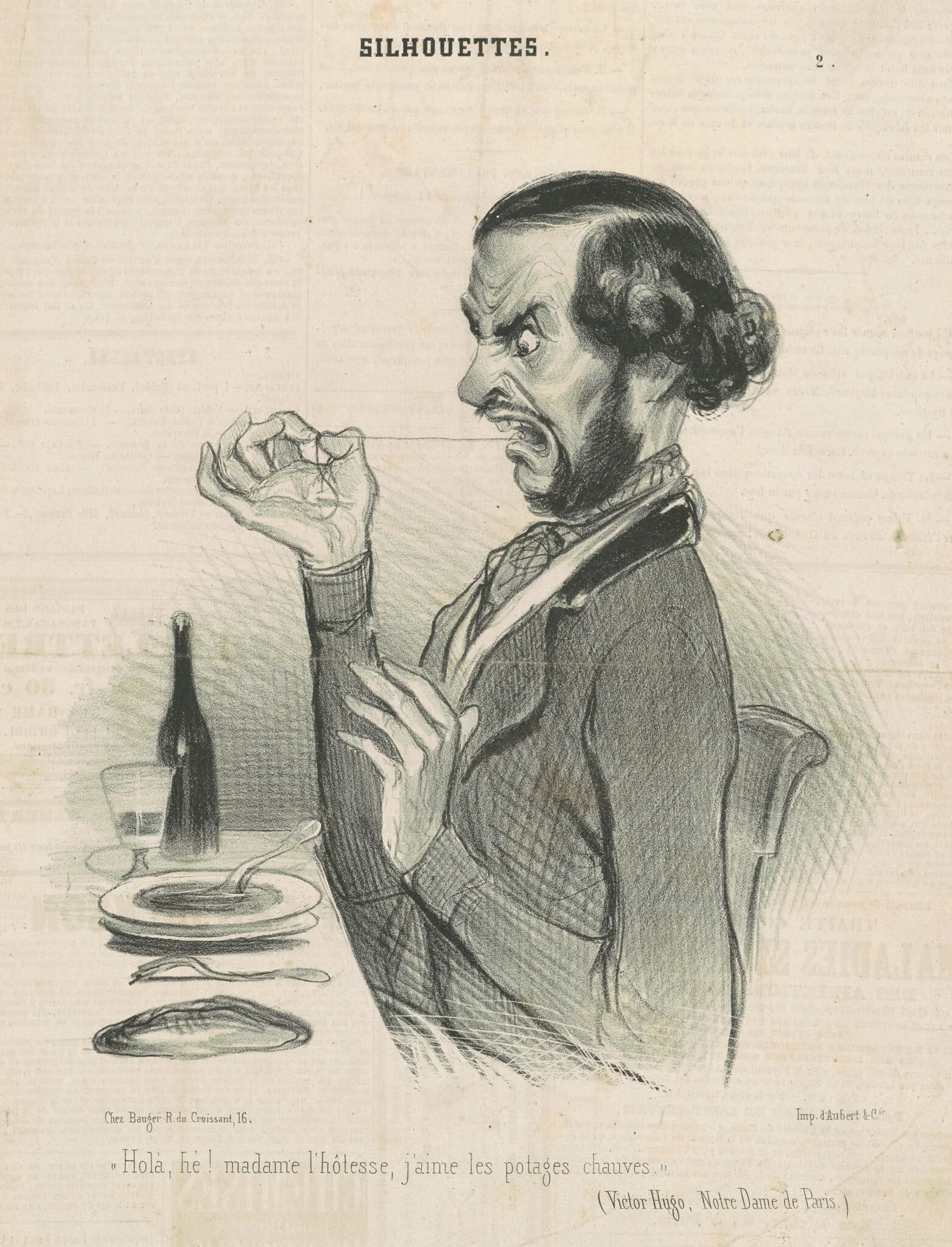 Hola, hé! Madame l'hotesse, by Honoré Daumier, ink, 1840
