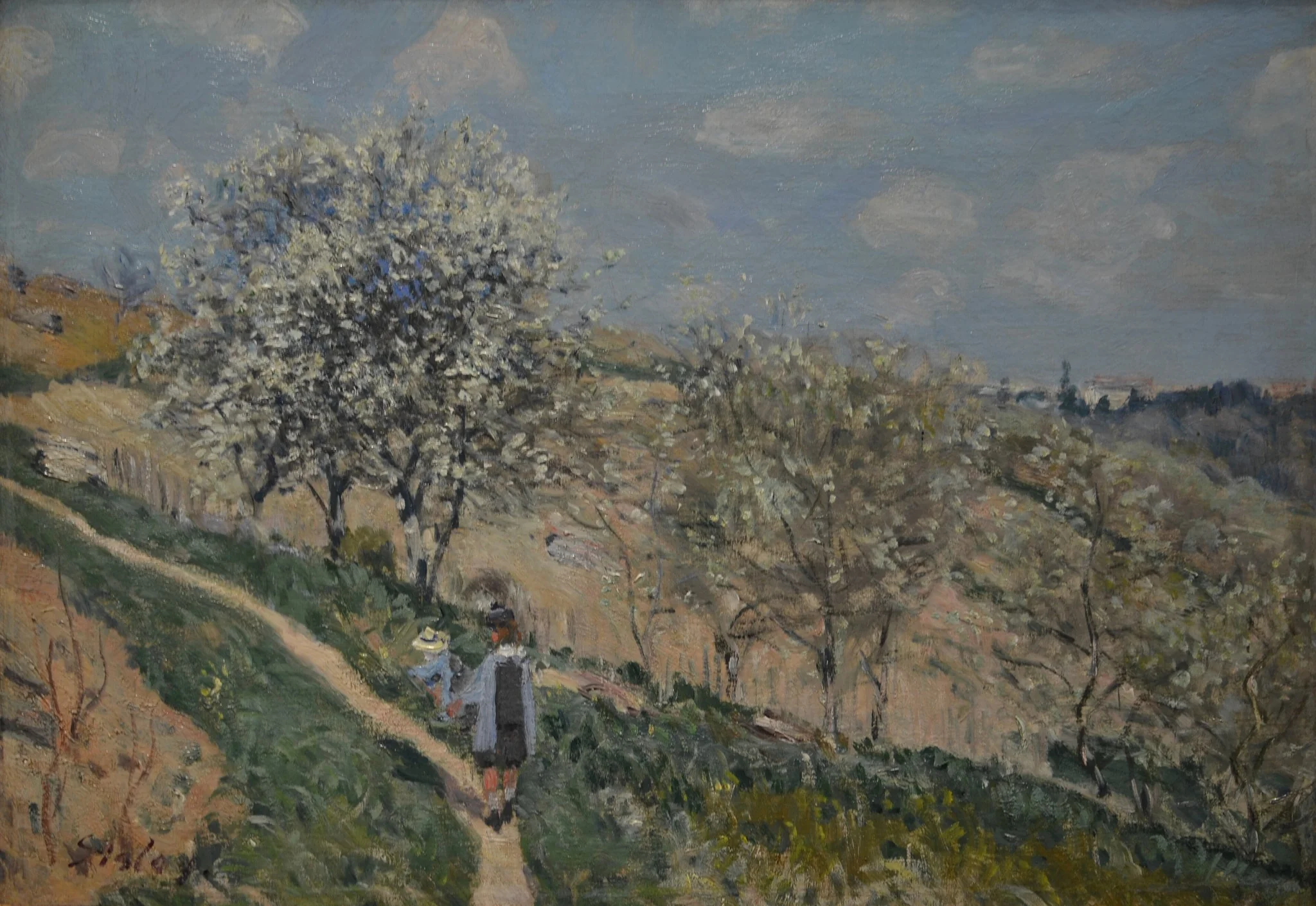 Spring at Bougival, by Alfred Sisley, oil, 1873