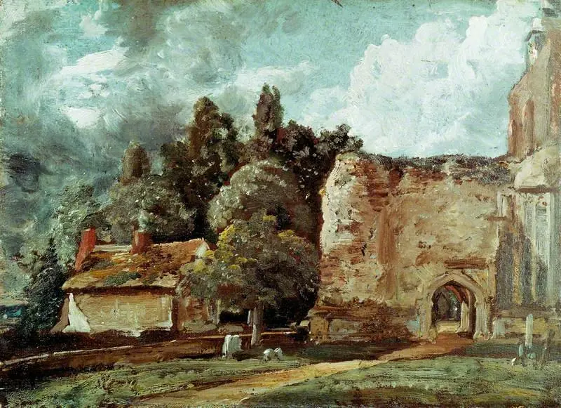 East Bergholt Church: The Ruined Tower at the West End