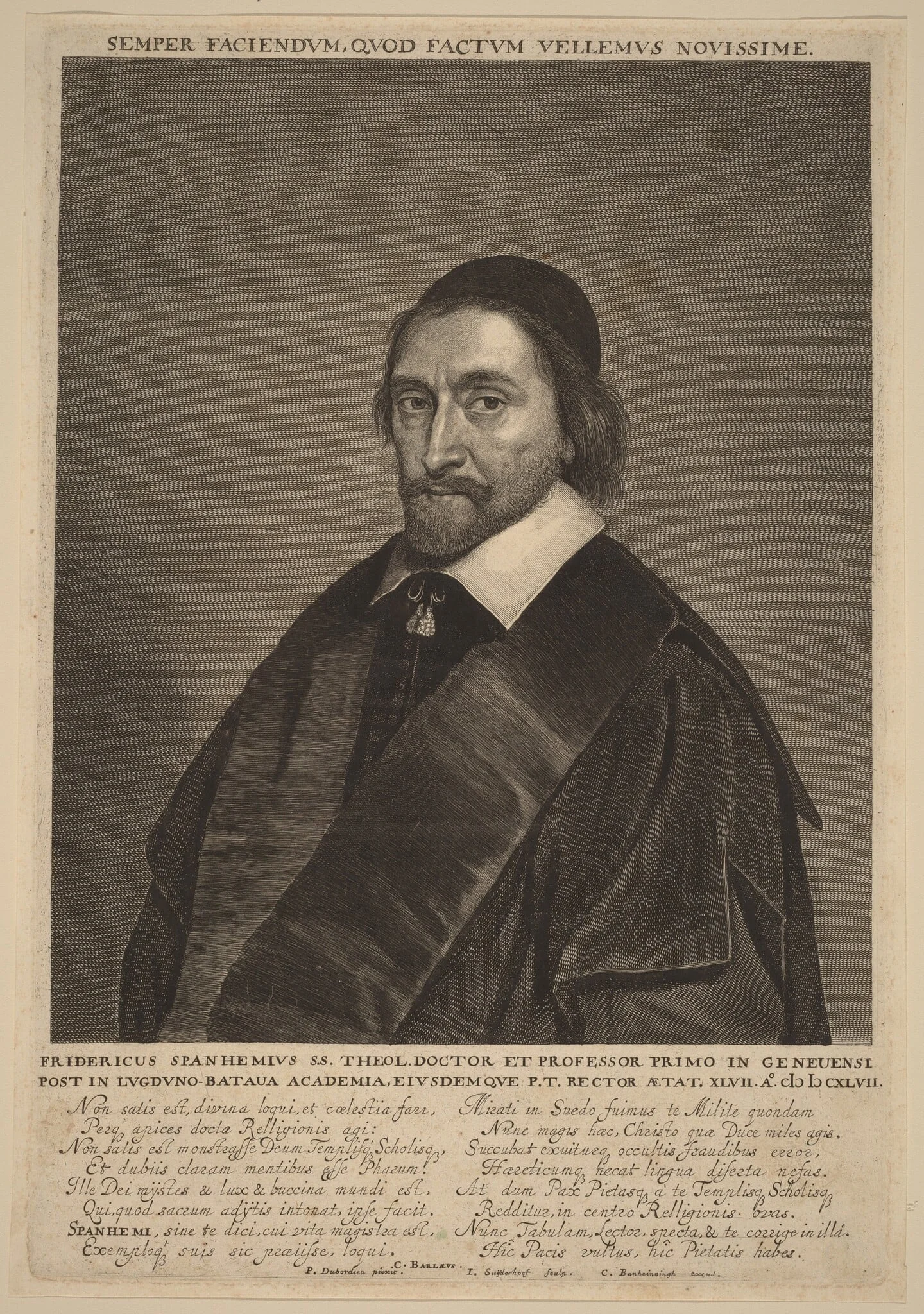 Frederick Spanheim, by Jonas Suyderhoff, ink, 1647