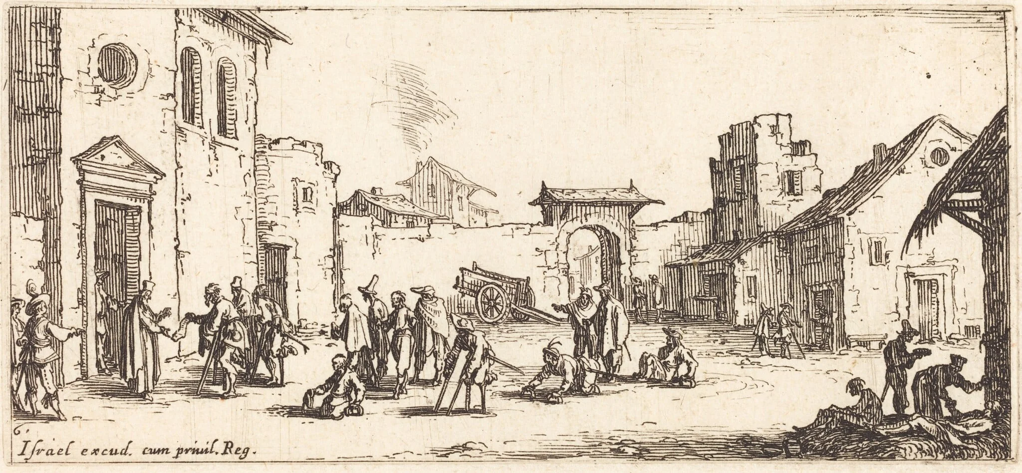 The Hospital, by Jacques Callot, ink, 1633