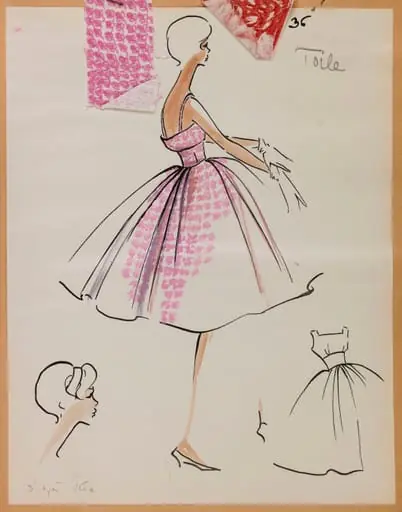 Robe à fines bretelles à motif rose