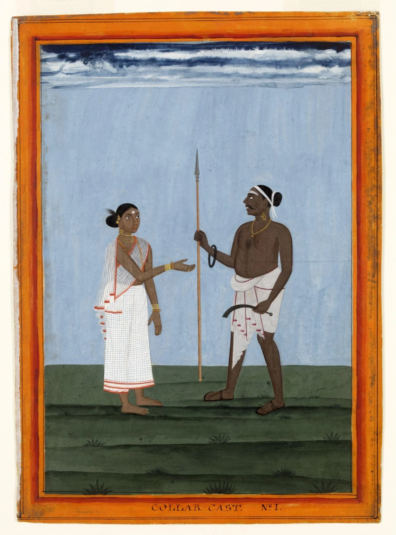 A tribal couple, by Unknown, paint, 1770
